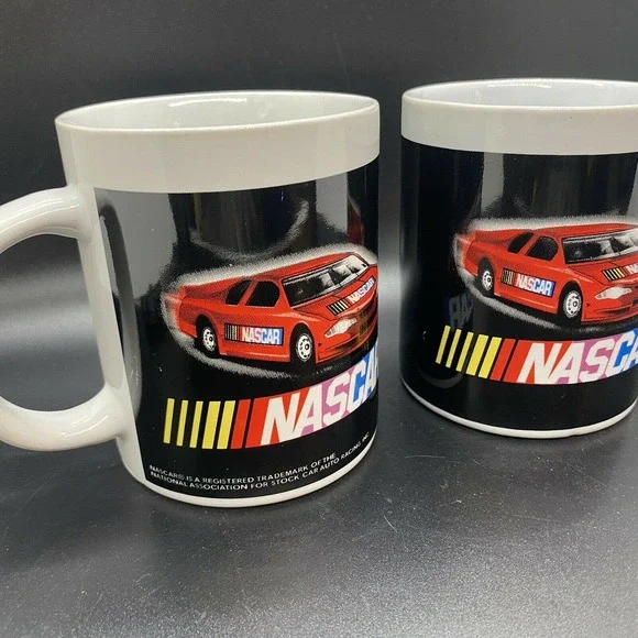2 NASCAR Mugs Coffee Cups Sherwood Collectibles 2005 Set of 2 Racing Cars Logo - Picture 4 of 7